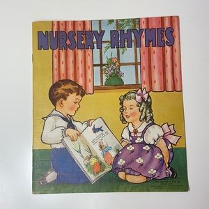 Vintage 1940 Linen 📙 “Nursery Rhymes” Illustrated Children’s Book